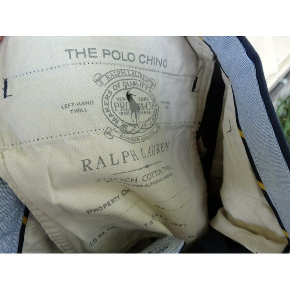 Ralph Lauren Polo Chino Stretch Straight Fit Navy Nautical Emb Sail Boat… - Picture 6 of 12